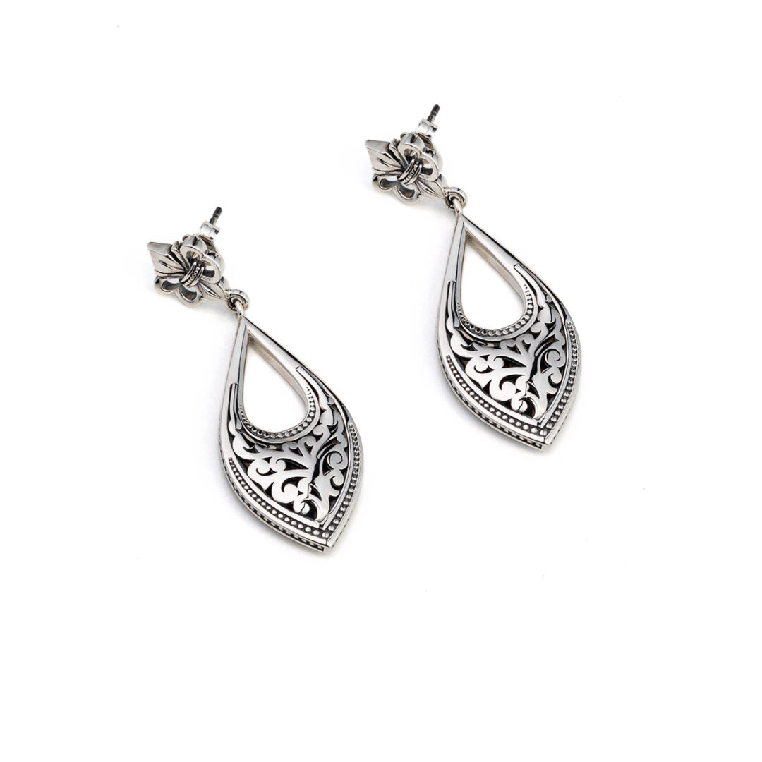 Byzantine Drop Earrings 925 Sterling Silver