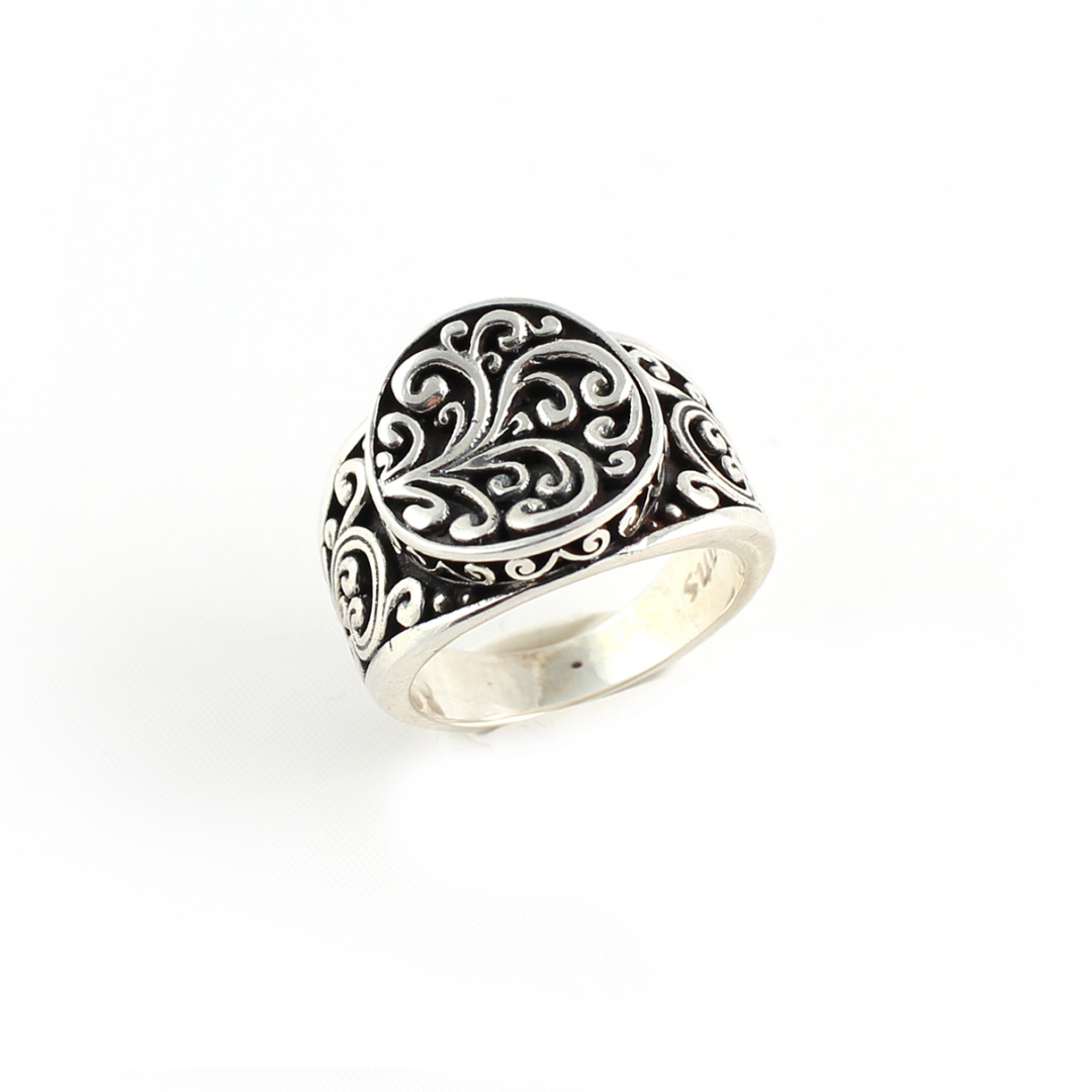Byzantine Round Ring in Sterling Silver