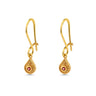 Byzantine Tear Drop Earrings with Zircon — Red