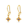 Byzantine Star Earrings with Zircon — Blue