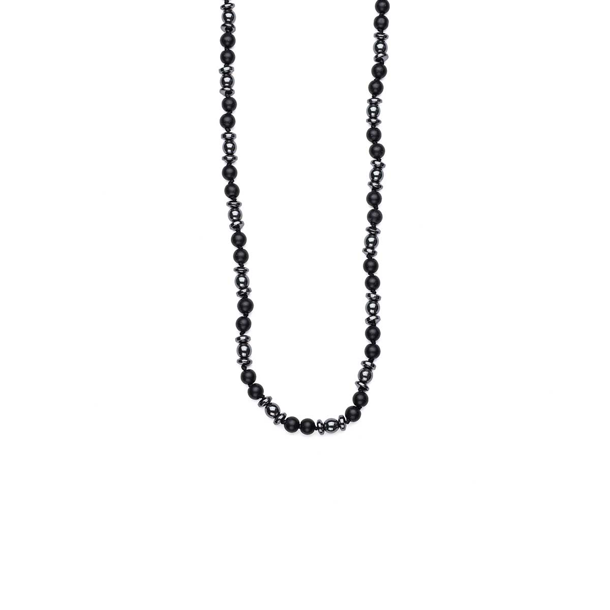 Onyx Stone & Gemstone Beads Macrame Necklace