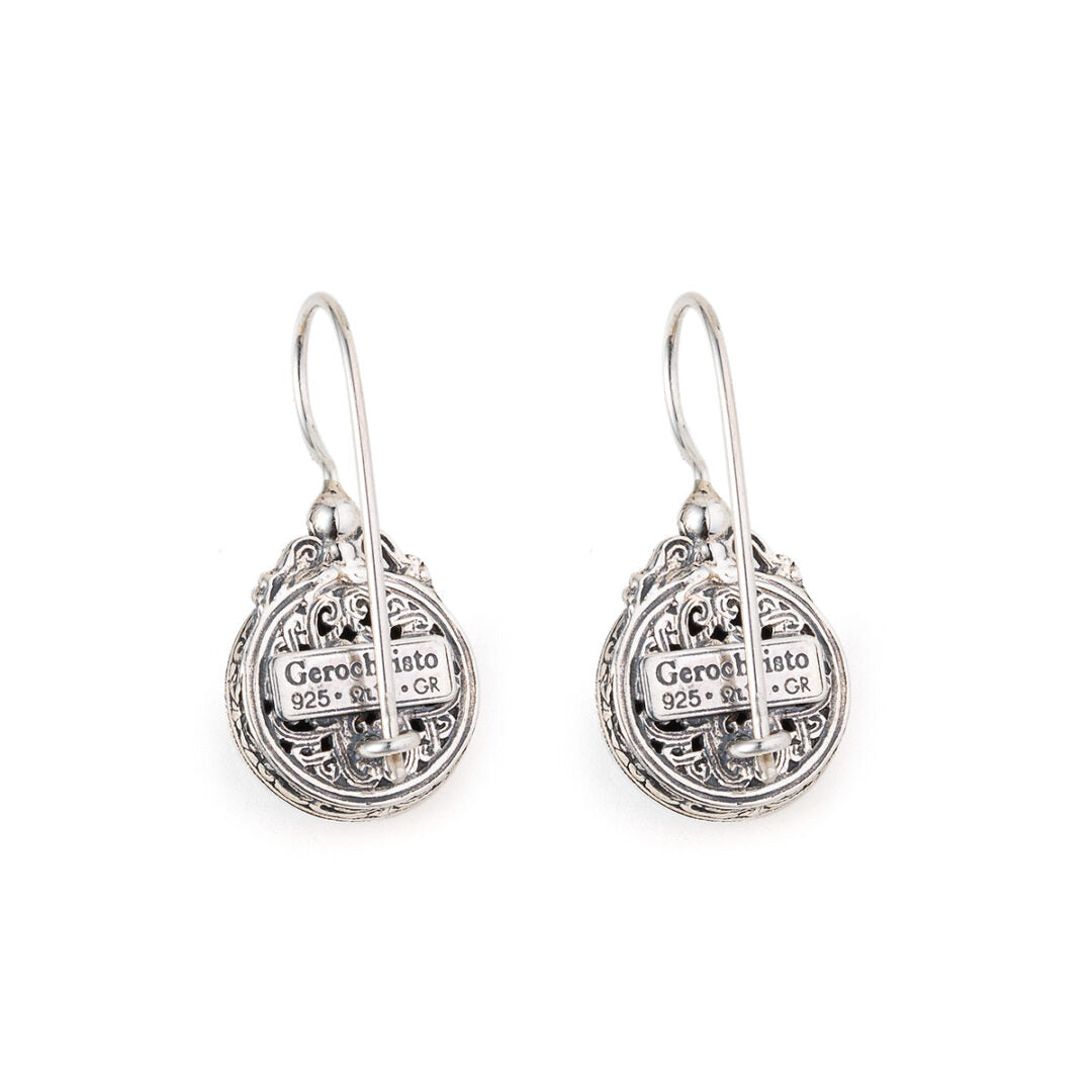 Gerochristo - Iris Earrings in Sterling Silver with Amazonite