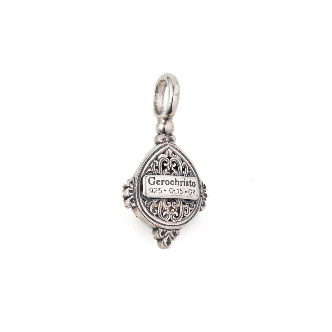 Gerochristo - Semeli pendant in Sterling silver with Purple