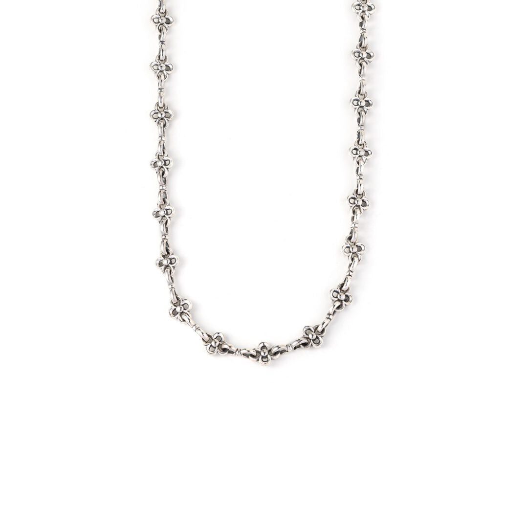 Gerochristo - Chain with Flowers in Sterling Silver