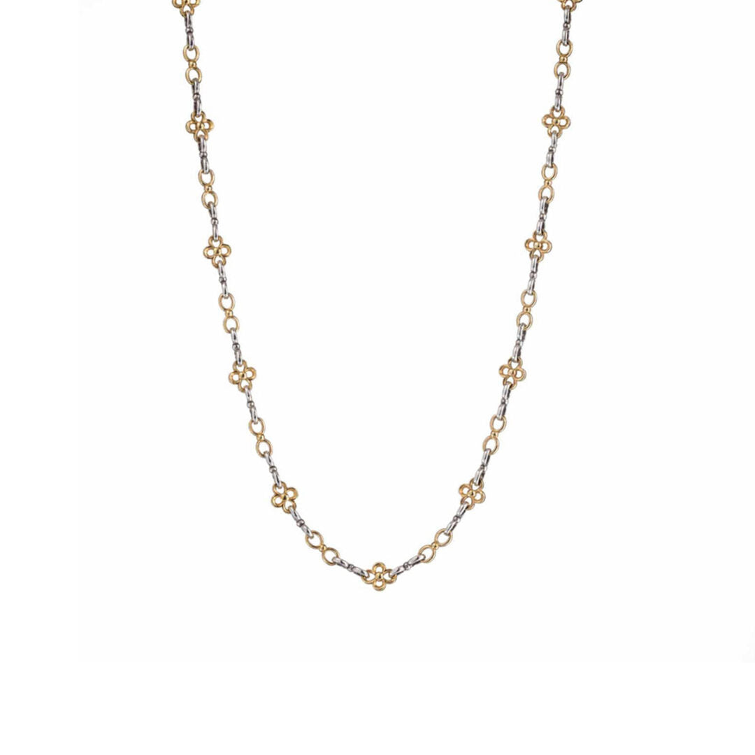 Gerochristo - Flower Chain handmade in Sterling Silver