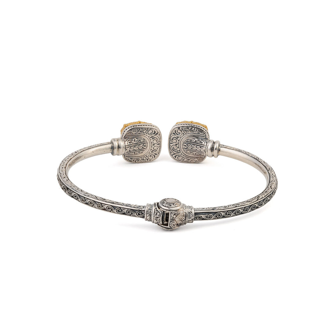 Gerochristo - Iris Bracelet in Sterling Silver with doublet stones