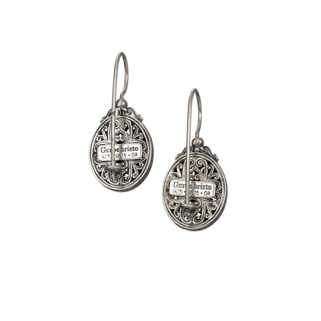 Gerochristo - Mediterranean round earrings in 925 Sterling Silver