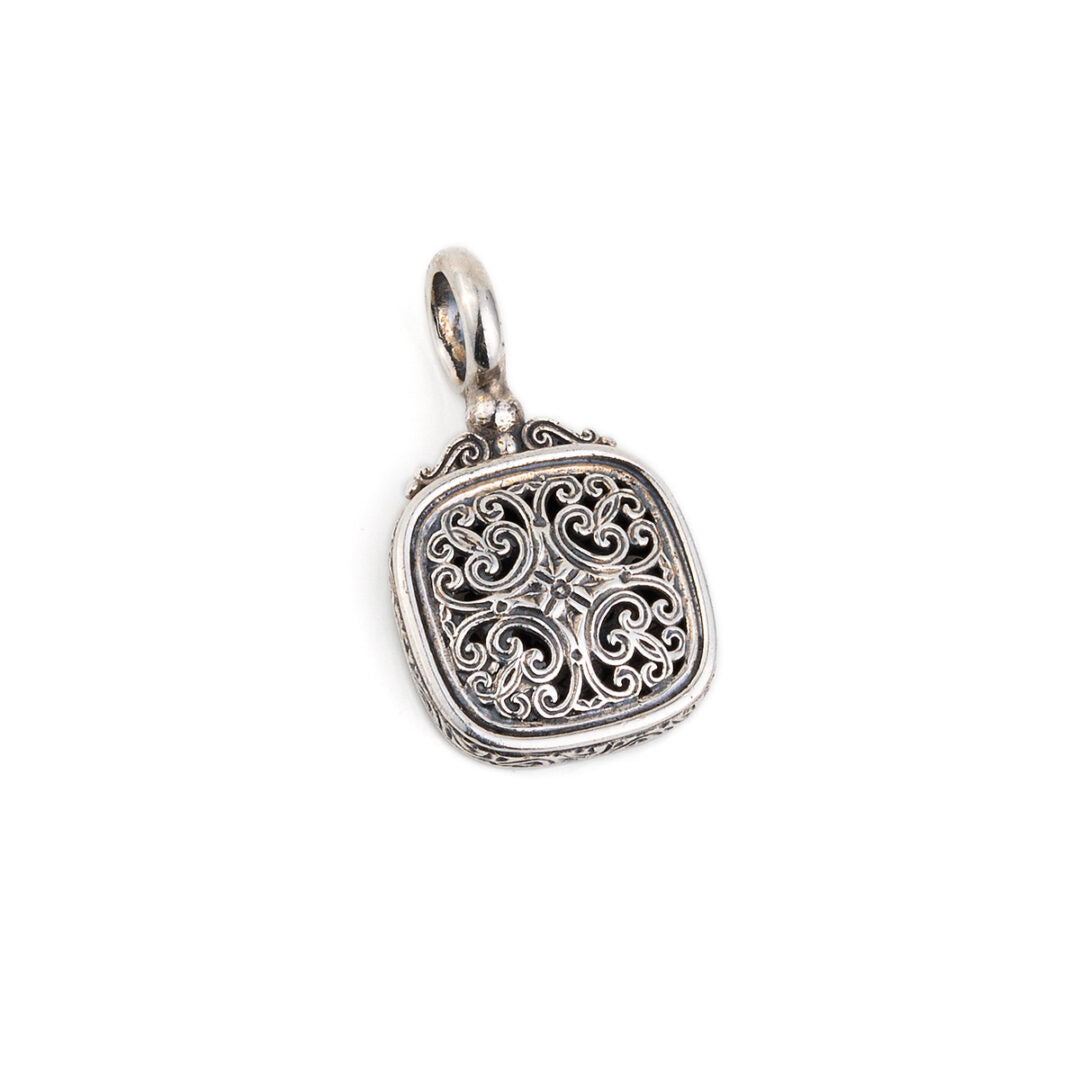 Gerochristo – Rectangular Pendant in Sterling Silver