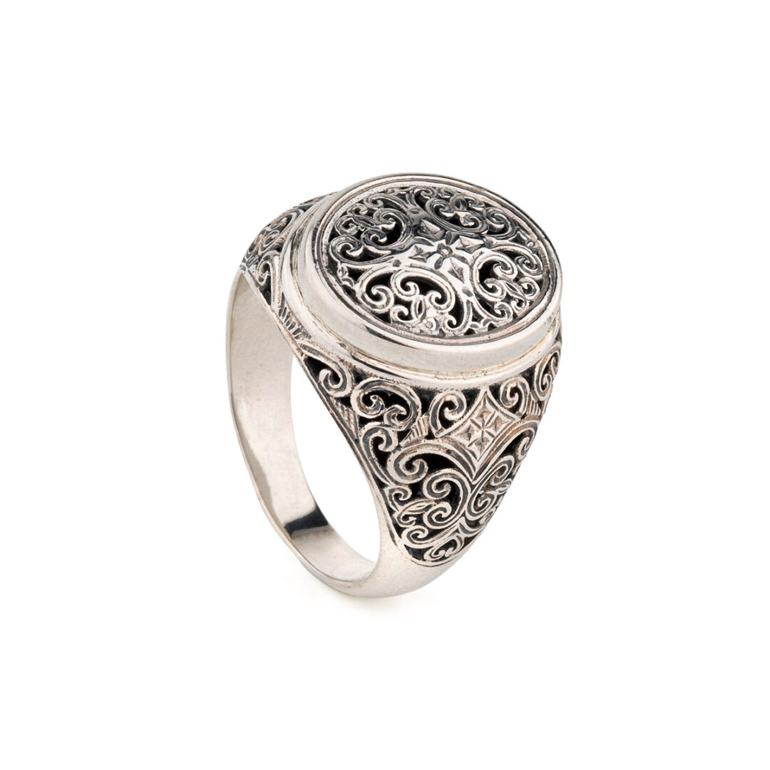 Gerochristo - Mediterranean oval shape Ring in Sterling Silver