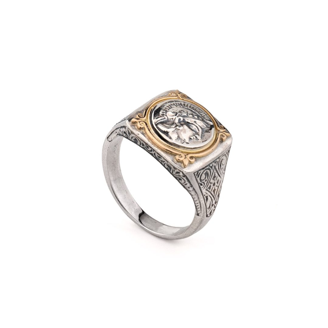 Gerochristo - Athena Ring in 18K Gold and Sterling Silver