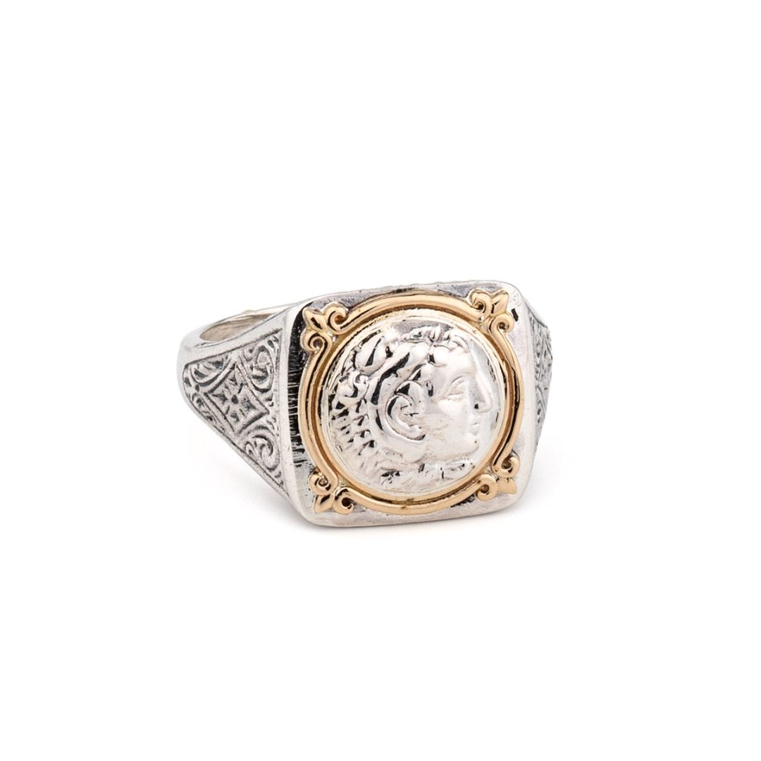 Gerochristo - Alexander Ring in 18K Gold and Sterling Silver