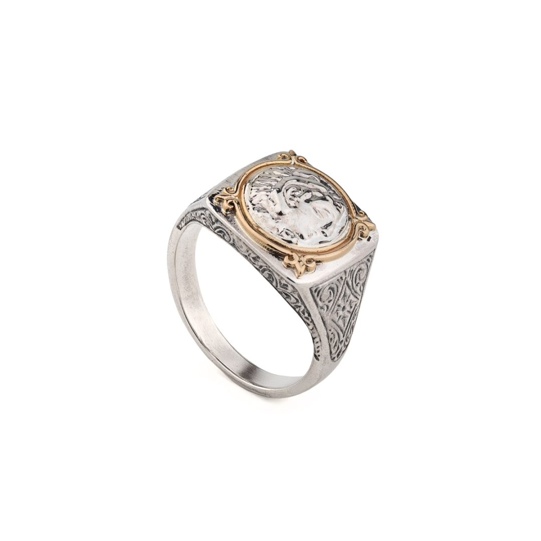 Gerochristo - Alexander Ring in 18K Gold and Sterling Silver