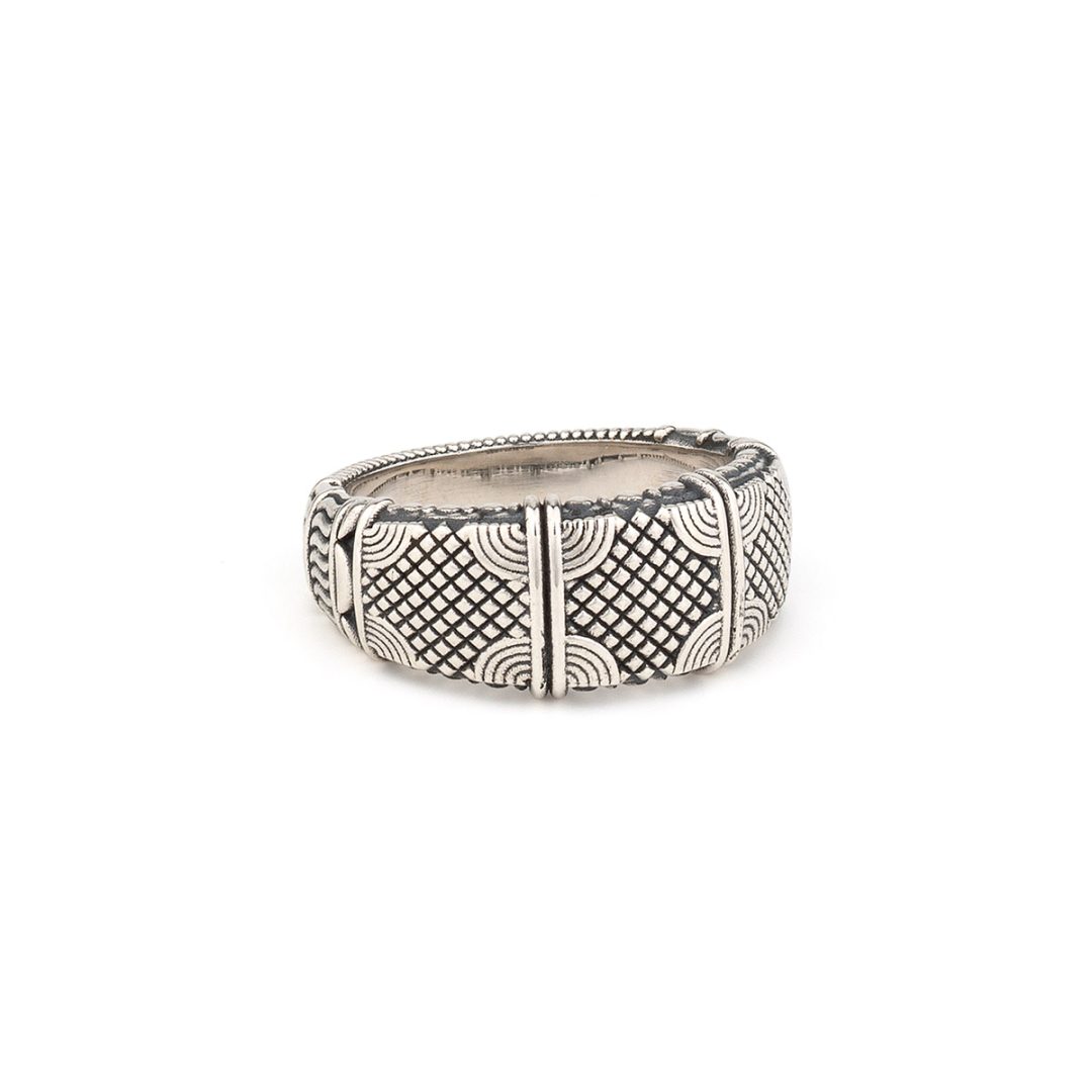Gerochristo - Alexandrian Wide Band Ring in Sterling Silver