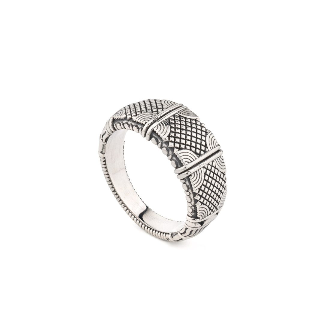 Gerochristo - Alexandrian Wide Band Ring in Sterling Silver