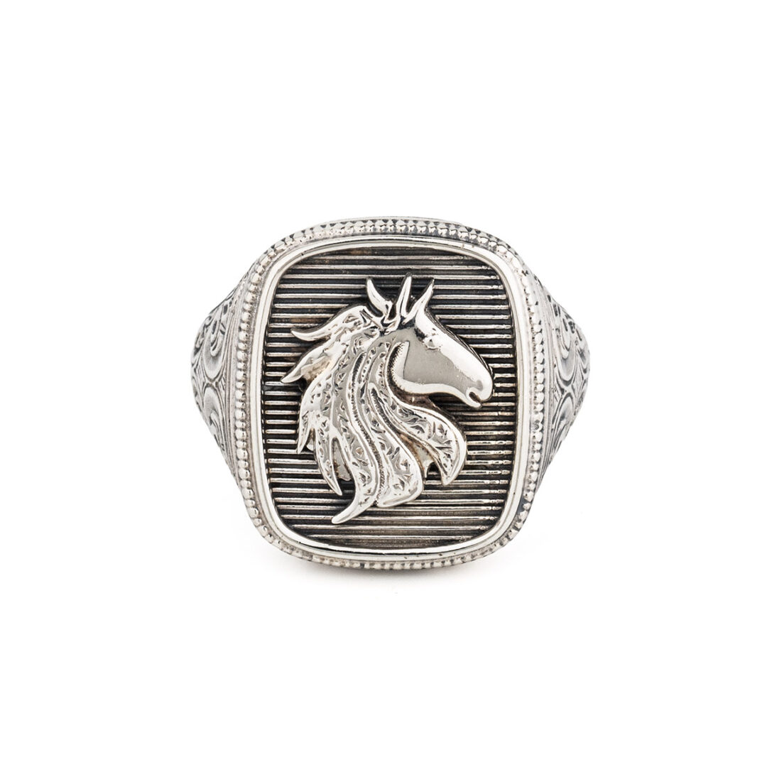 Gerochristo - Talisman Ring Horse in Sterling Silver