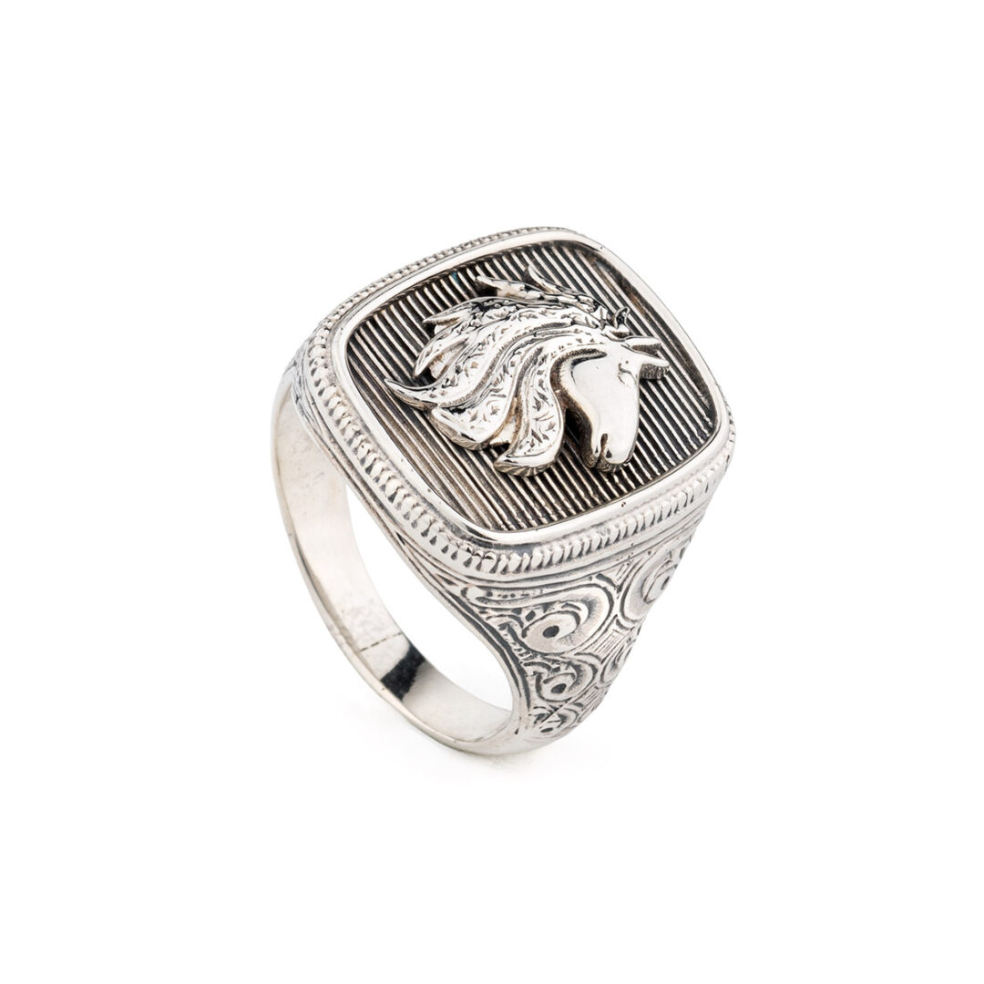 Gerochristo - Talisman Ring Horse in Sterling Silver