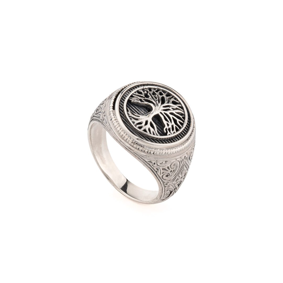 Gerochristo - Tree of Life Ring in Sterling Silver