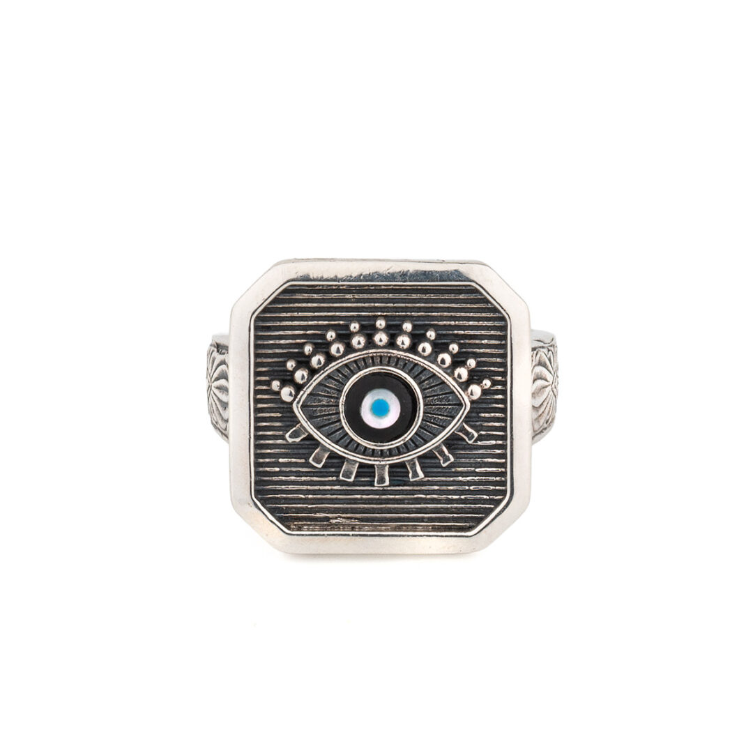 Gerochristo - Evil Eye Ring in Sterling Silver