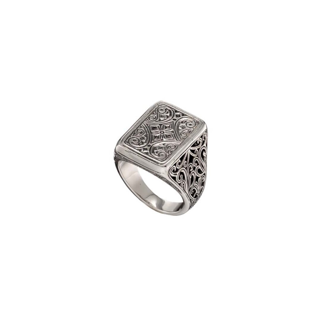 Gerochristo - Classic Parallelogram Ring in Sterling Silver