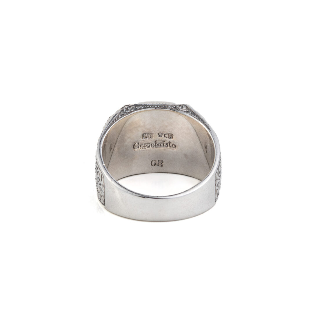 Gerochristo - Classic Ring in Sterling Silver with Semi Precious Stone