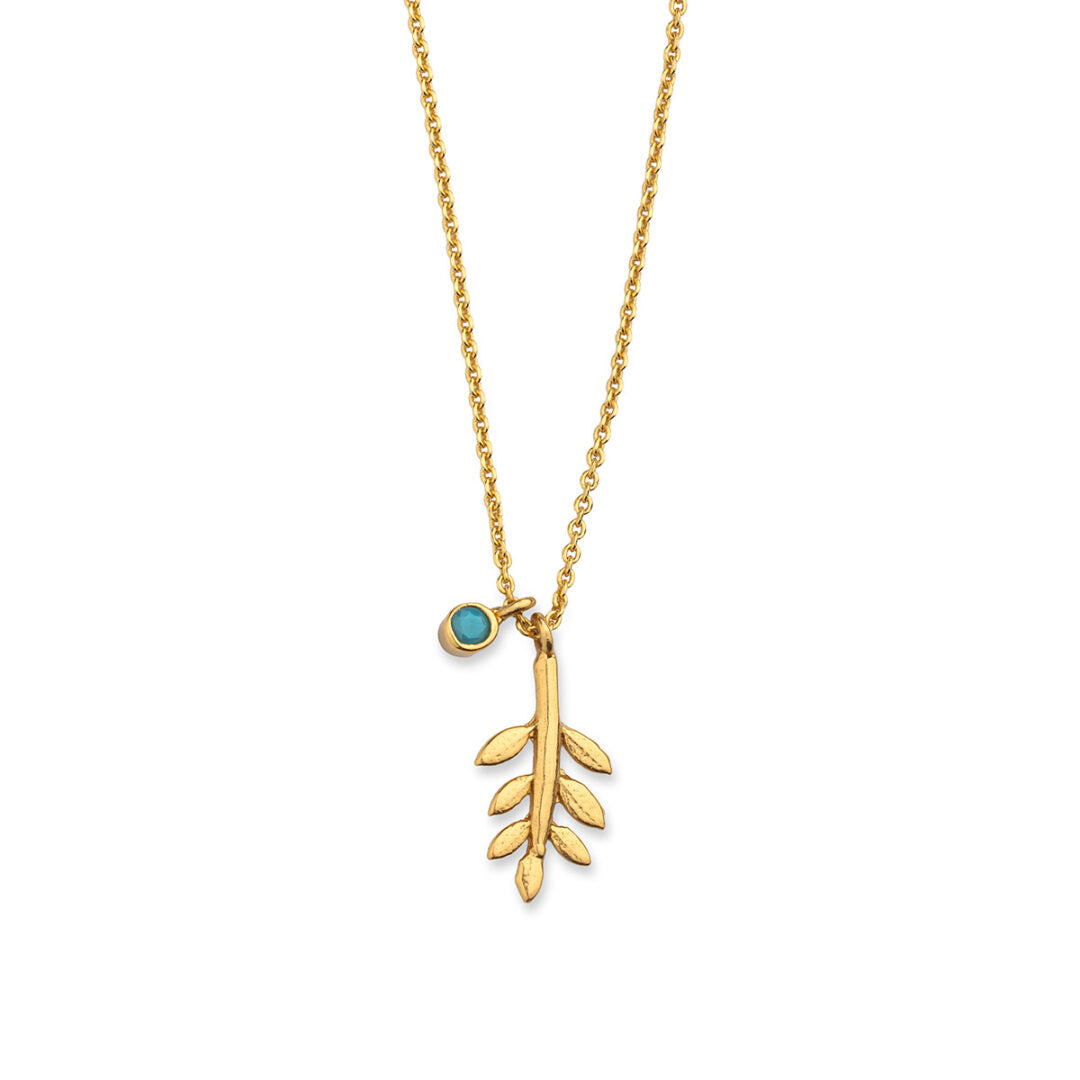 Sterling Silver Chain Necklace with a Leaf