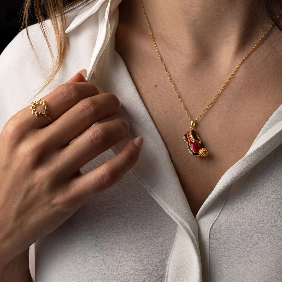 Greek Tsarouchi Necklace – 925 Sterling Silver and Gold Plated