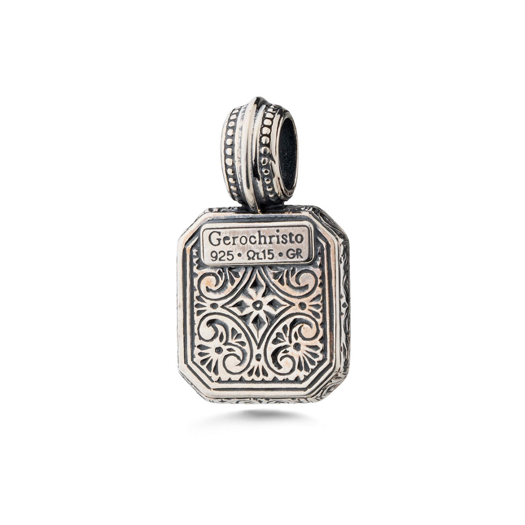 Gerochristo - Classic Pendant in Sterling Silver with Semi precious Stone
