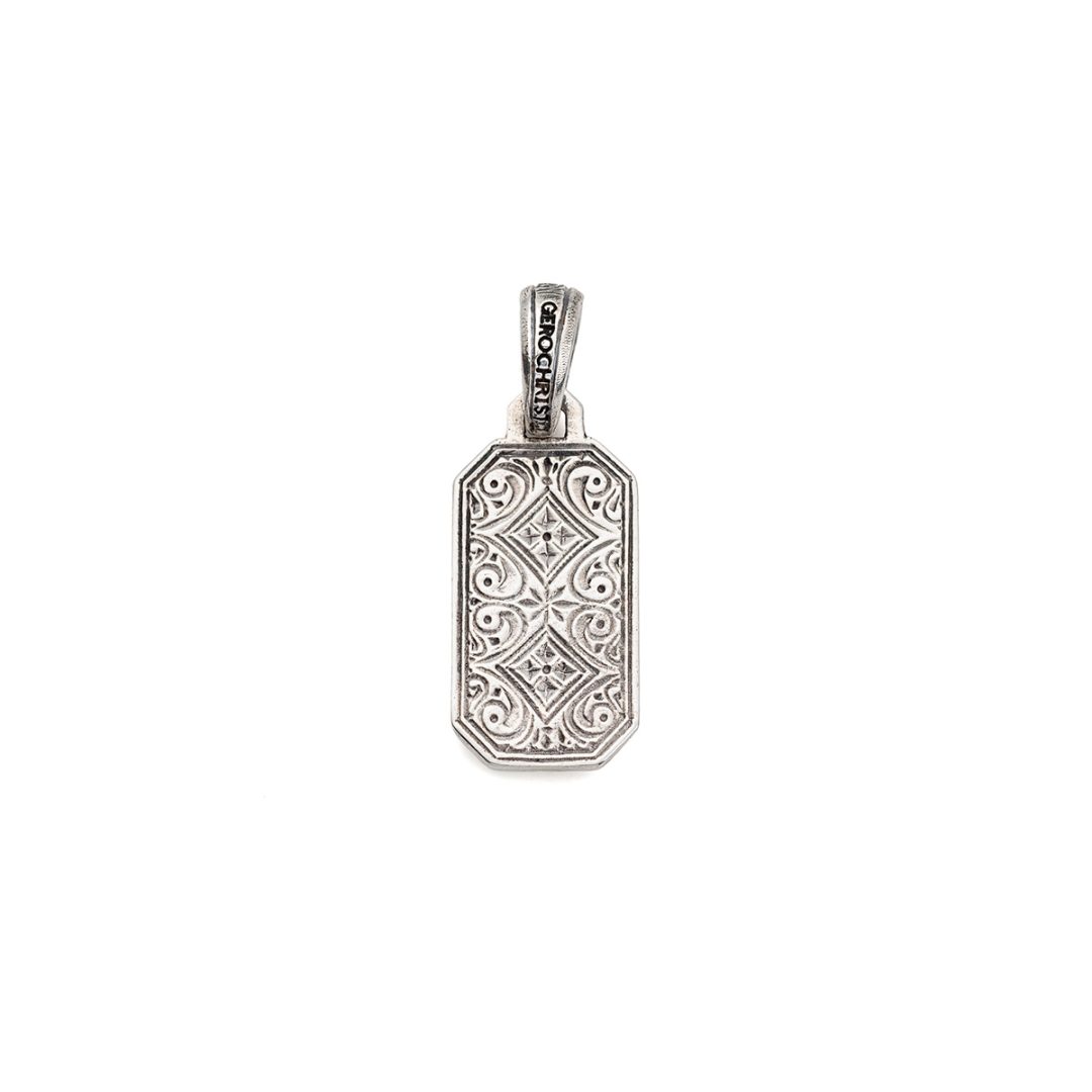 Gerochristo - Simplicity Cross Pattern Pendant in Sterling Silver