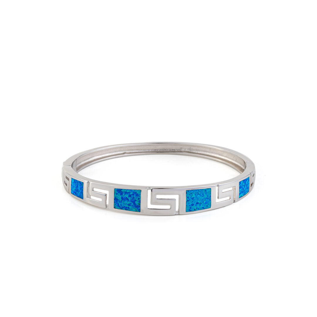 Βραχιόλι Bangle Μαίανδρος με Οpal - Ασήμι 925