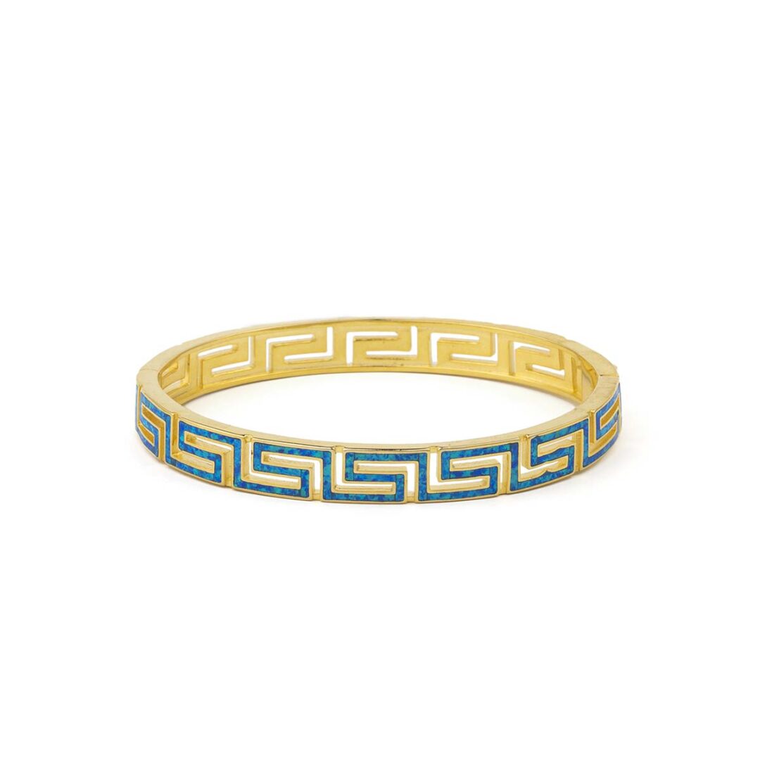 Βραχιόλι Bangle Μαίανδρος με Μπλε Όπαλ - Ασήμι 925 (Copy)