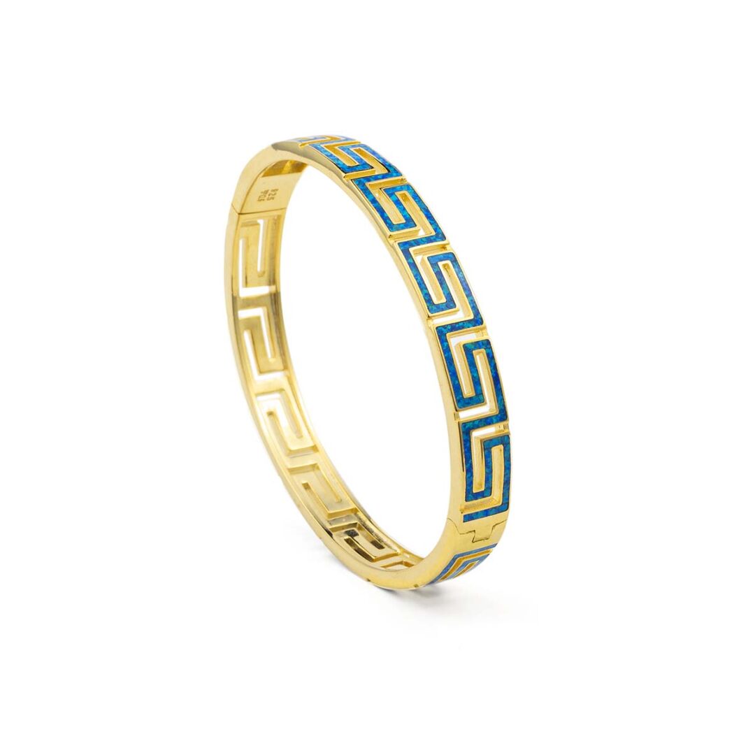 Βραχιόλι Bangle Μαίανδρος με Μπλε Όπαλ - Ασήμι 925 (Copy)