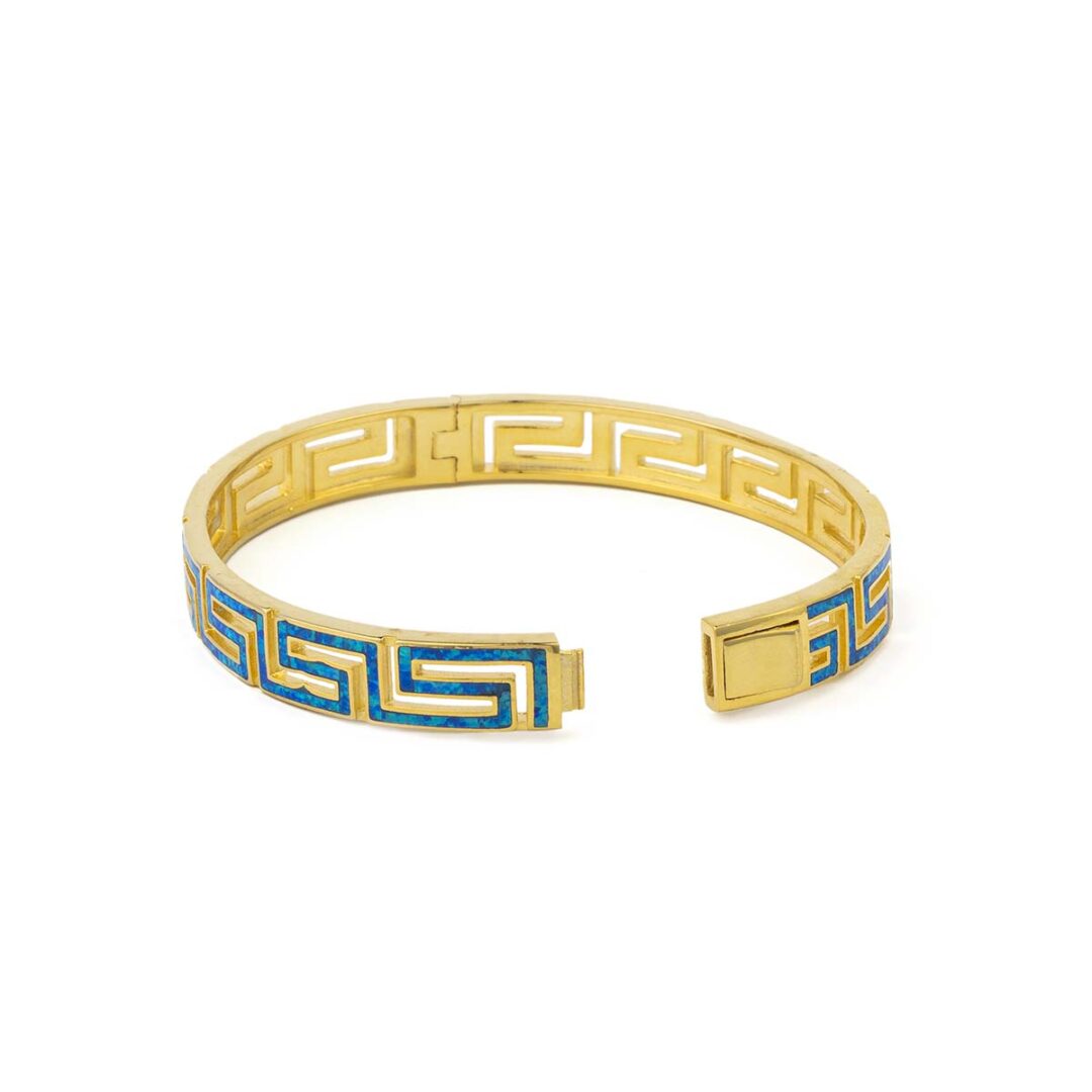 Βραχιόλι Bangle Μαίανδρος με Μπλε Όπαλ - Ασήμι 925 (Copy)