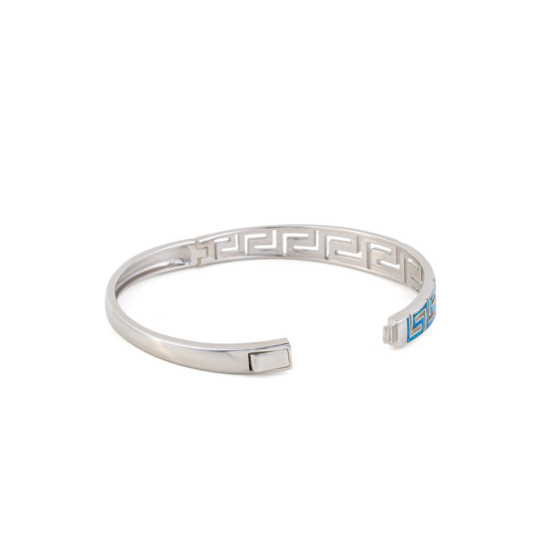 Βραχιόλι Bangle Μαίανδρος με Όπαλ - Άσήμι 925