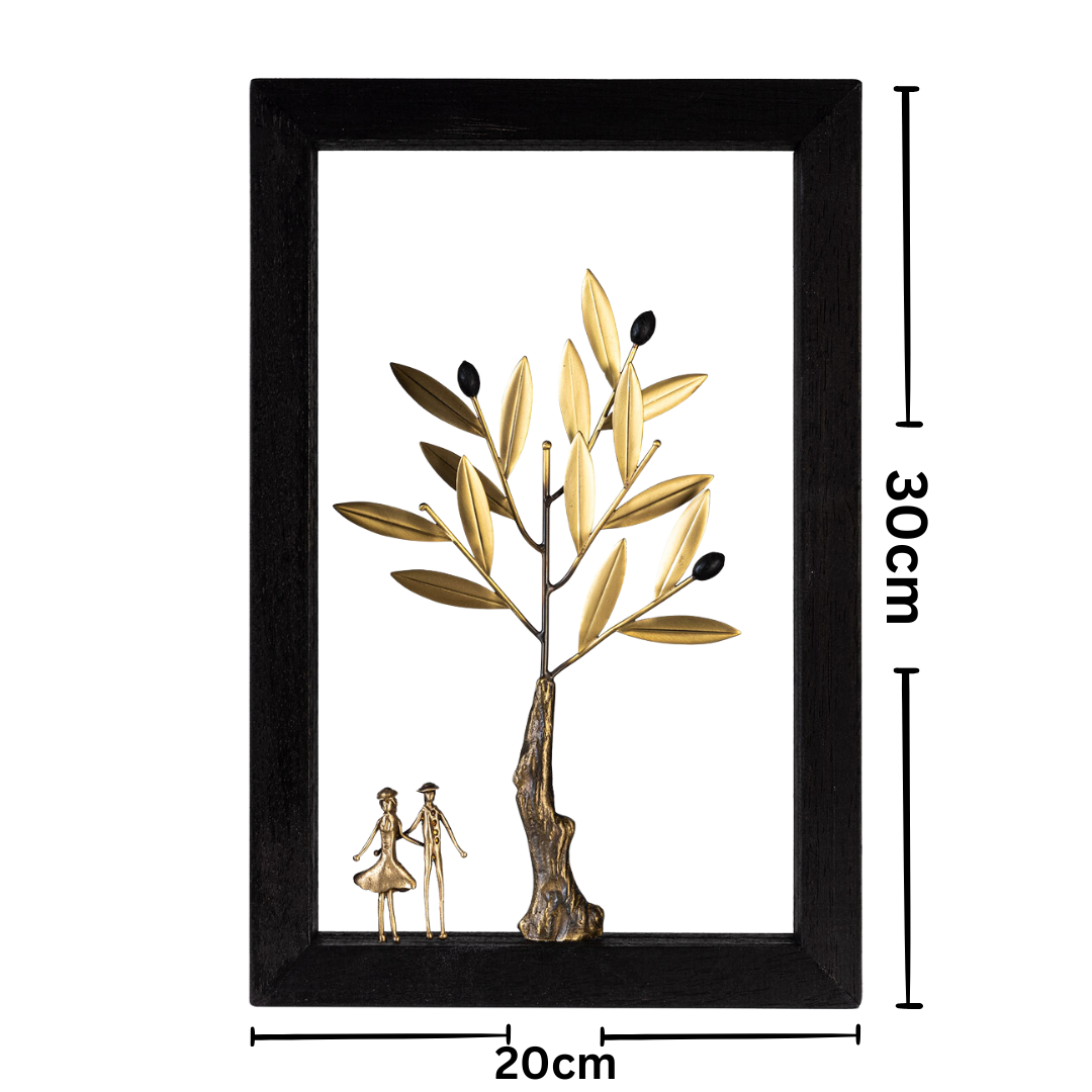 Διακοσμητικό Ξύλινο Κάδρο Το ζευγάρι 16X20cm – Ορείχαλκος