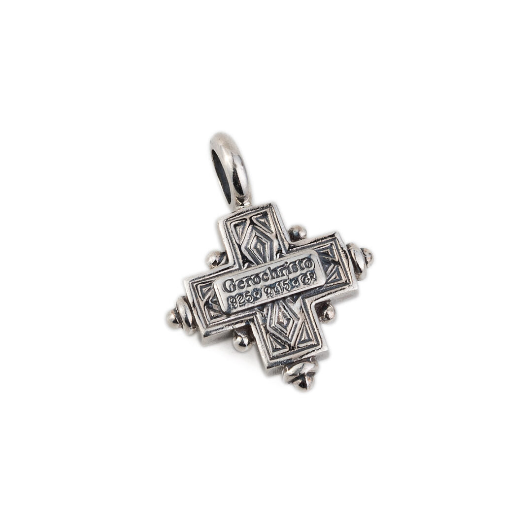 Gerochristo – Cross in 925 Sterling Silver with Zircon