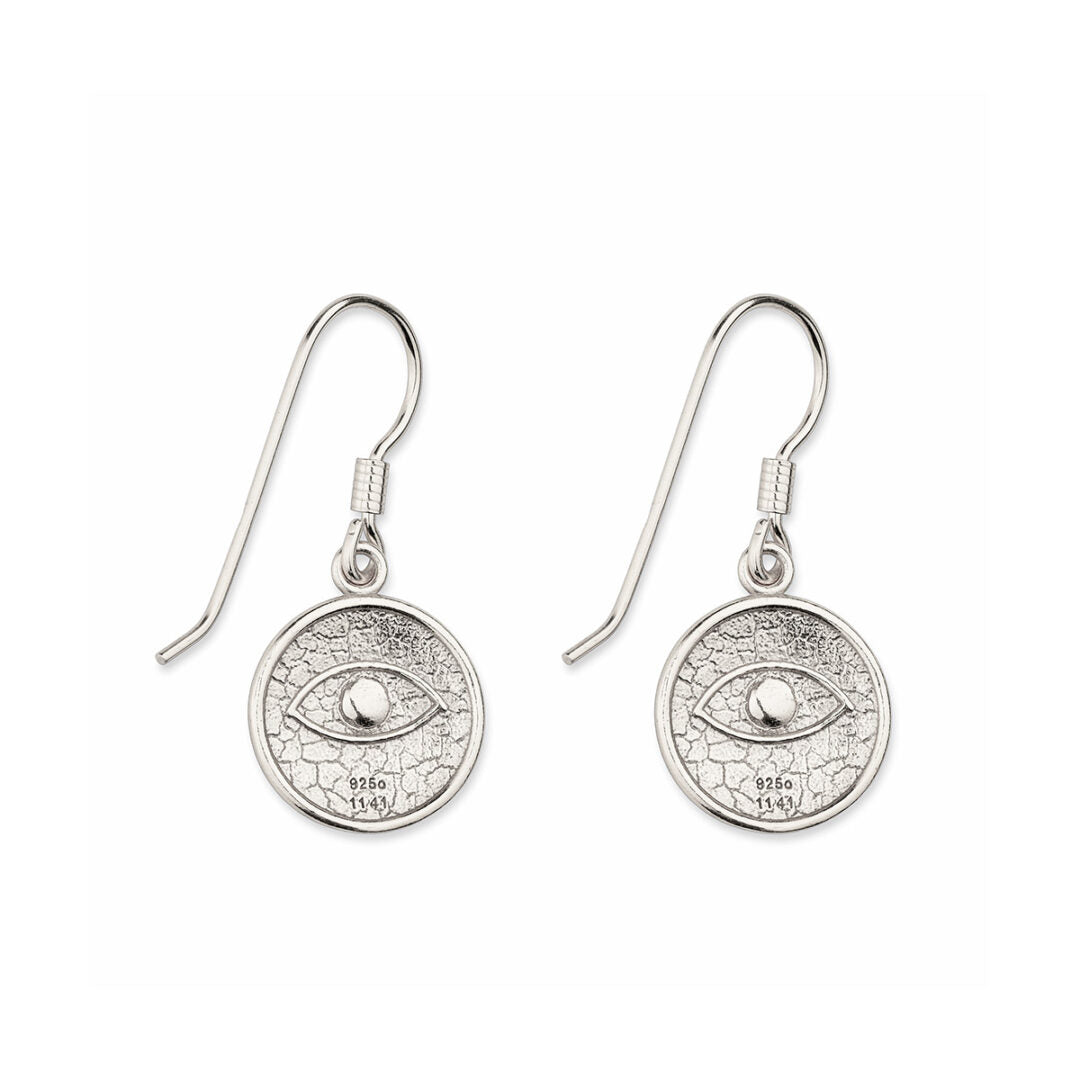 Sterling Silver Hoop Earrings with Eyes