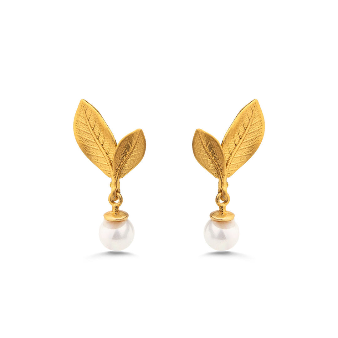 Sterling Silver Leaf Earrings