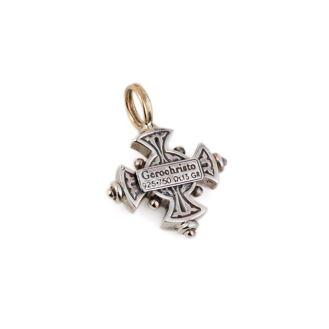 Gerochristo - Cyclades Cross in 18K Gold and Sterling Silver