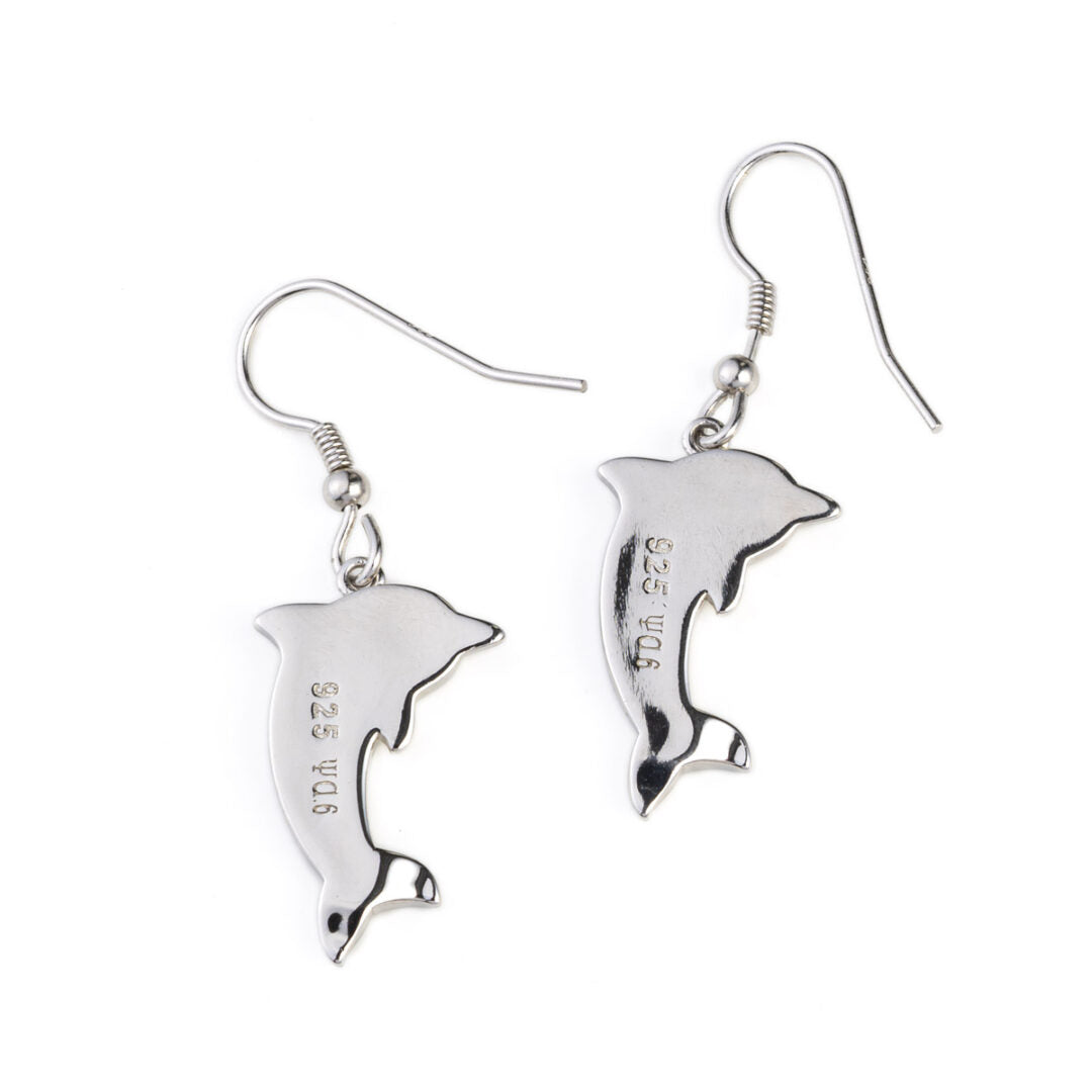 Dolphin Opal Earrings - 925 Sterling Silver
