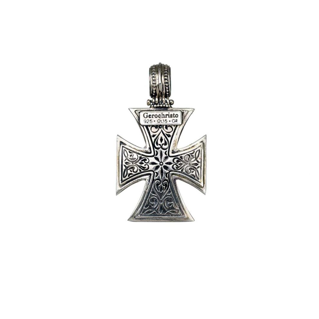 Gerochristo - Maltese Patmos Σταυρός από Ασήμι 925