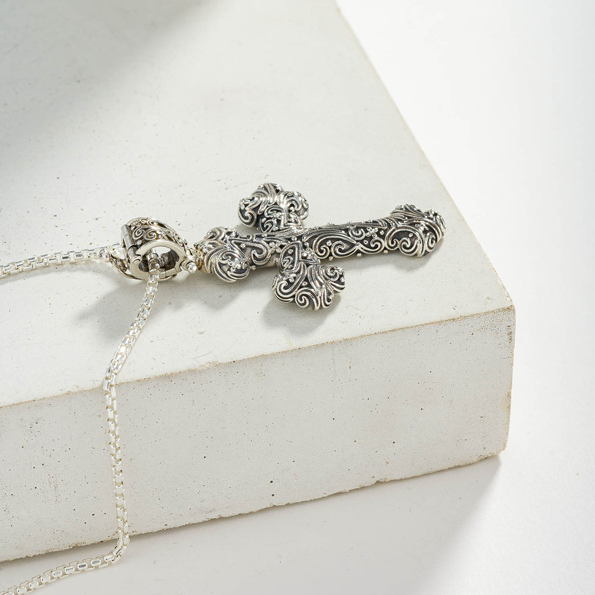 Gerochristo – Eden’s Garden Cross - 925 Sterling Silver