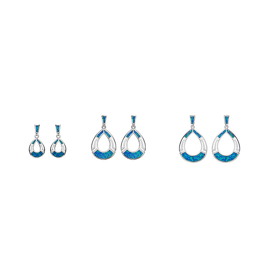 925 Sterling Silver Round Shaped Dangle Earrings with Greek Key