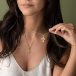 Multi precious Cross in 18K Gold