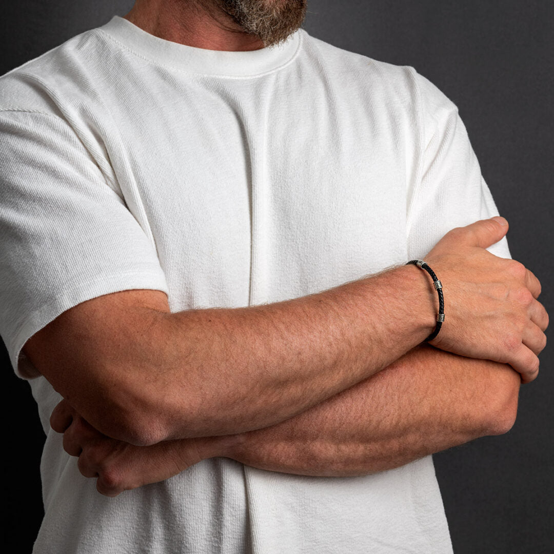Δερμάτινο Βραχιόλι με Μαίανδρο – Ασήμι 925 (Copy) (Copy) — Καφέ