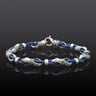 Meander Cord Bracelet – 925 Sterling Silver — Blue