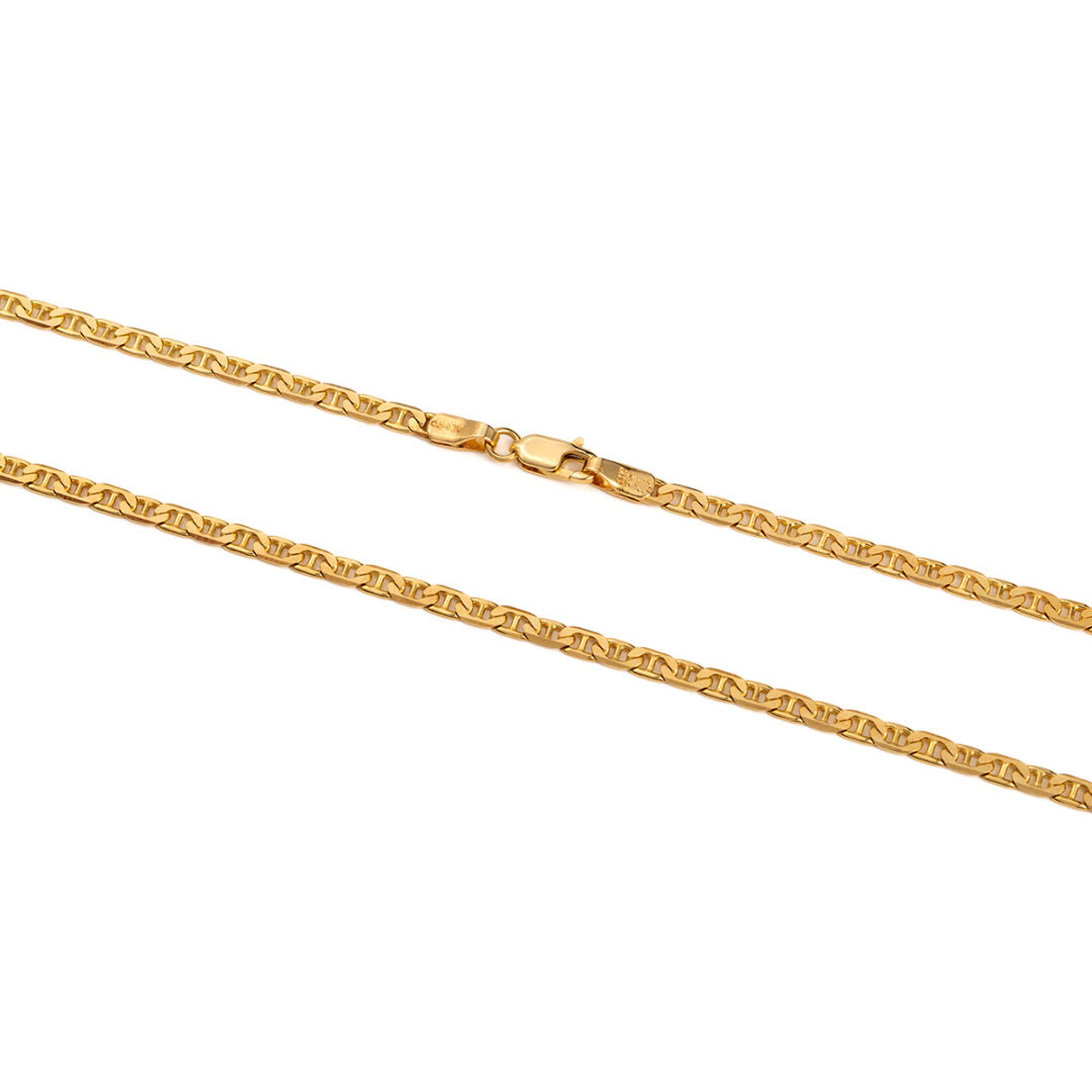 9K Gold Flat Mariner Chain