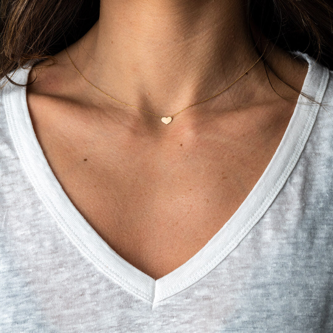 Heart Necklace - 14K Yellow Gold