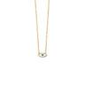 Evil Eye Necklace – 14K Yellow Gold with Blue Enamel — White