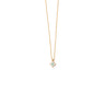 Cross Necklace with Enamel – 14K Gold — White