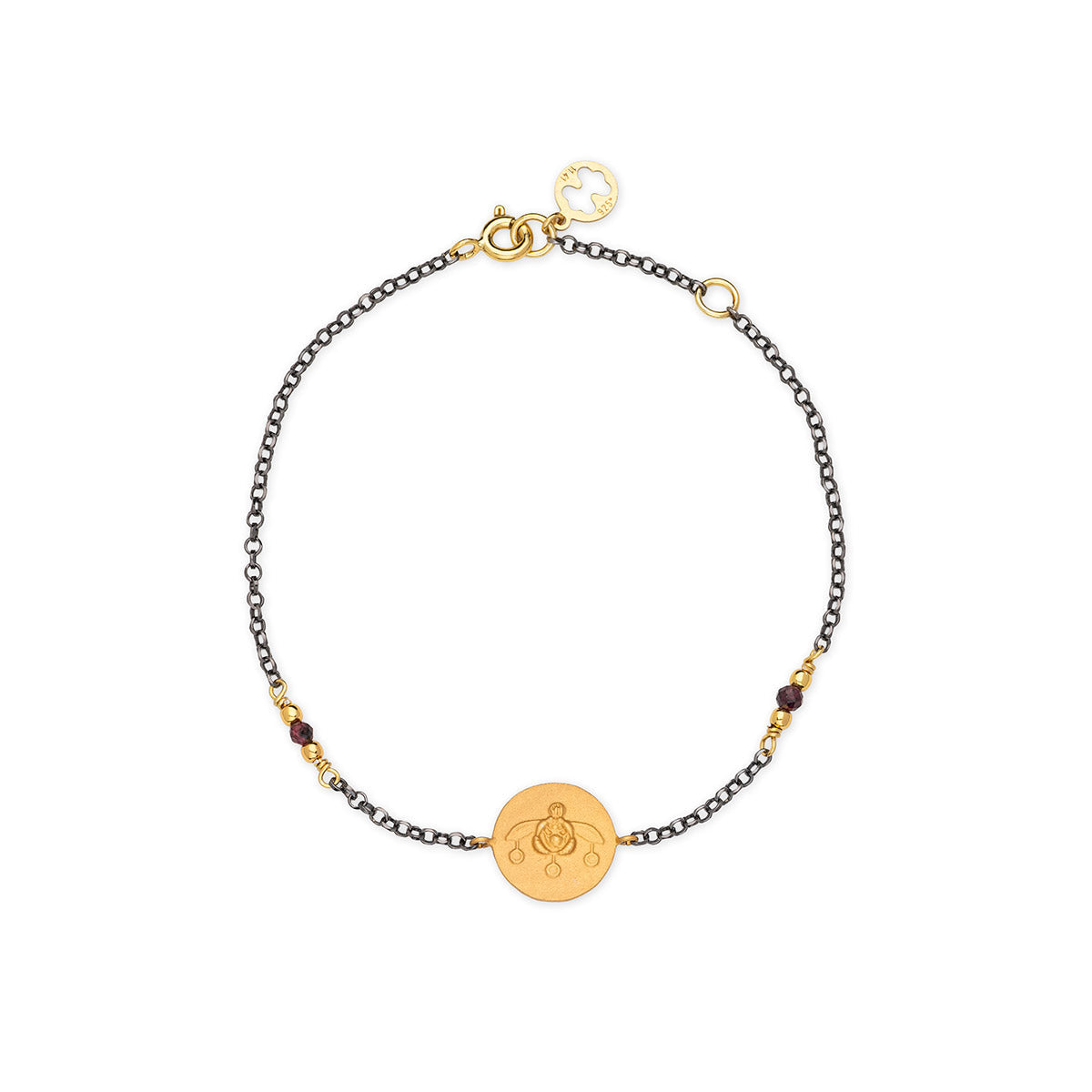 Sterling Silver Chain Bracelet with the Cretan Bee